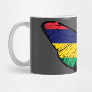 Vintage Mauritius Butterfly Moth | Mauritius Pride and Stand with Mauritius Mug